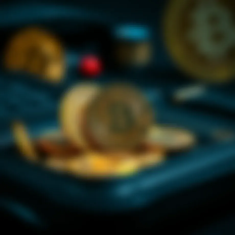 Visual representation of casino coins in a digital wallet