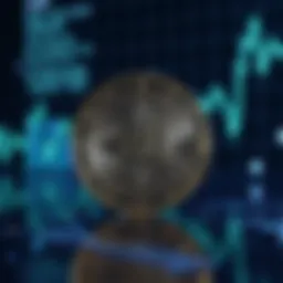 SUI coin representation with digital finance background